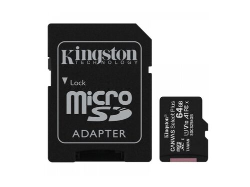 MEMORIJE KARTICE KINGSTON SDCS2/64GB/MICROSDXC/64GB/CLASS10 U1/80MB/S-10MB/S+ADAPTER